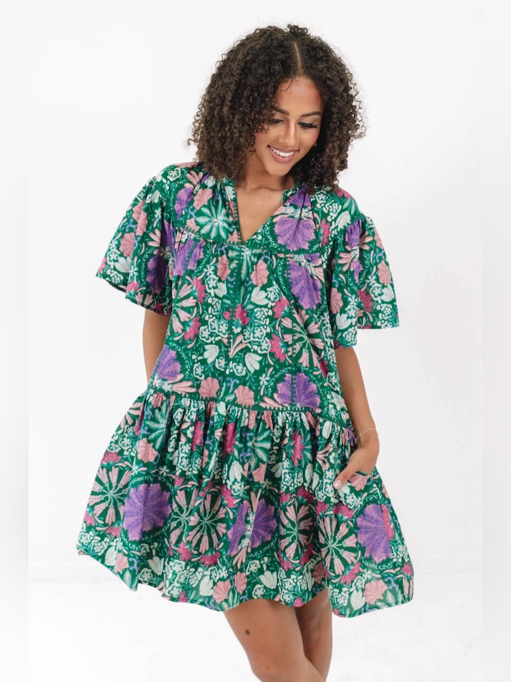 NWOT Olivaceous Floral Dress